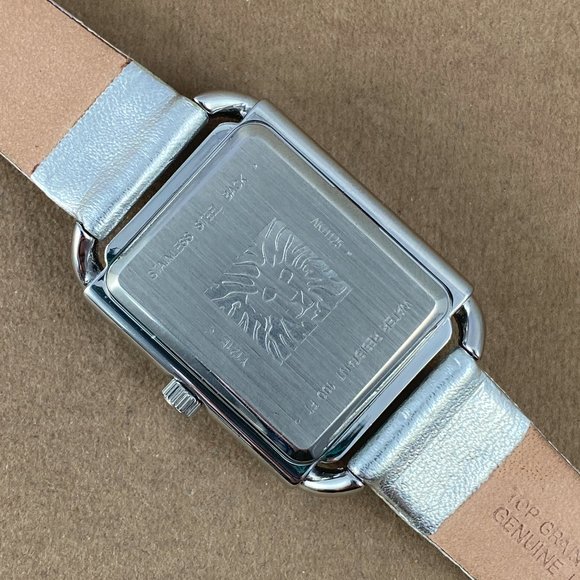 Anne Klein Tank Watch Roman Numerals All Silver main image 5
